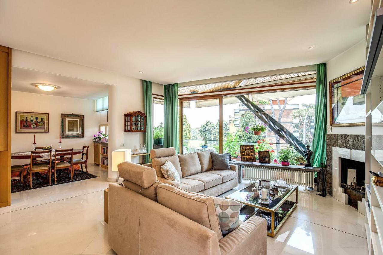 Terrazza Piccolomini: Elegant Apartment Stunning View Over Rome/St Peter'S Dome Ngoại thất bức ảnh